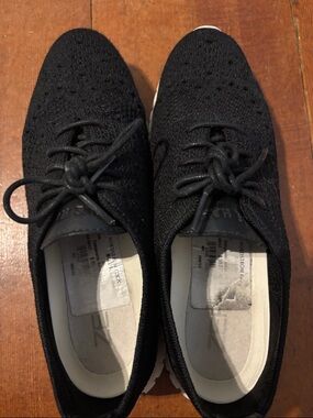 Cole Haan Black Knit Lace-Up Sneakers